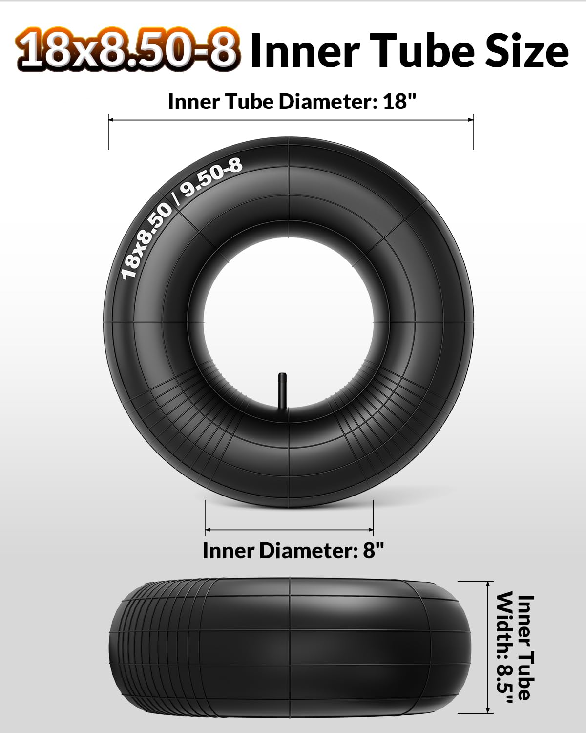 RONPOW reinforced rubber structure designed for heavier lawn equipment durability