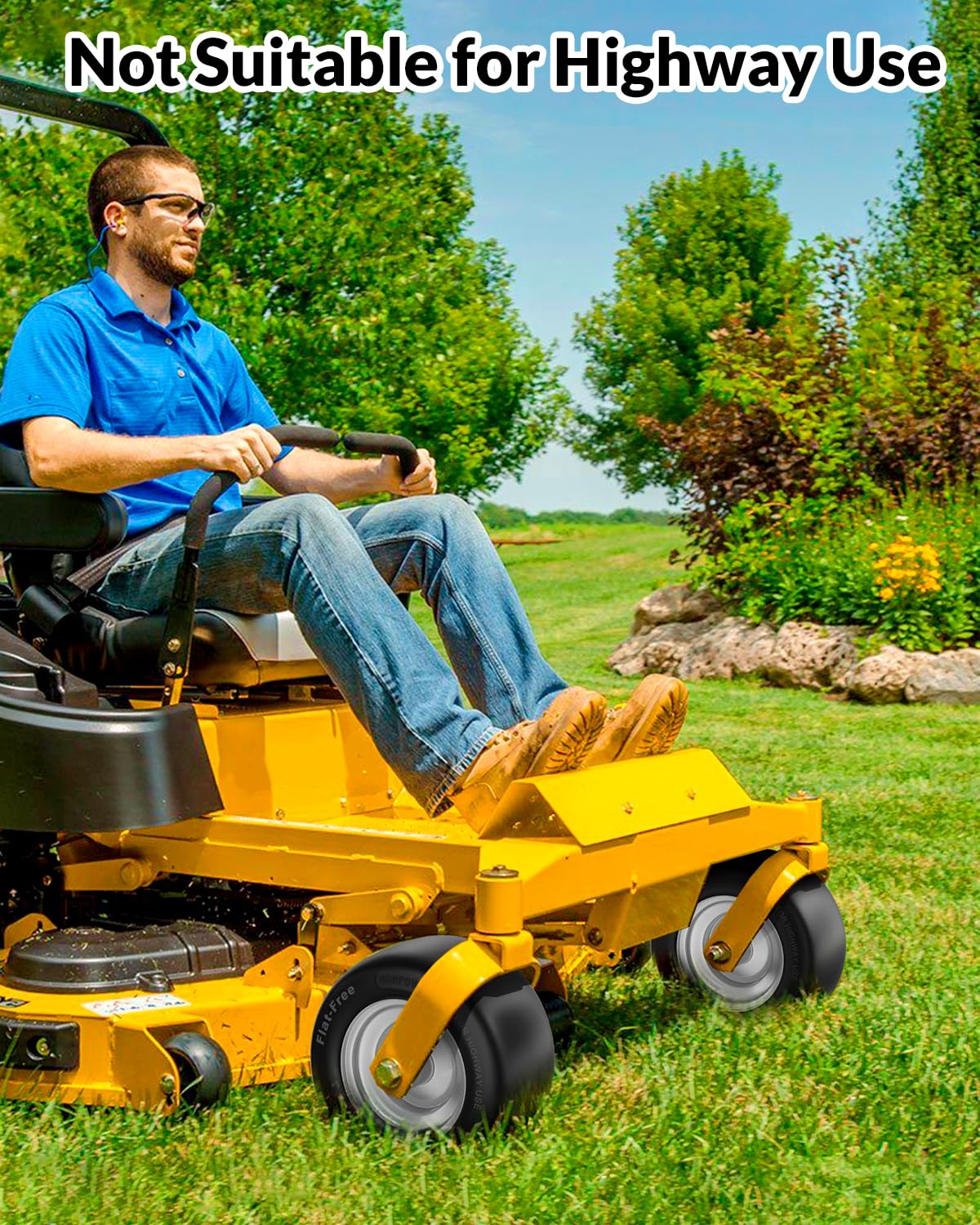 RONPOW smooth tread provides reliable traction on wet or muddy ground.