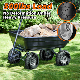 RONPOW 500 lb load capacity tire for heavy-duty garden carts.