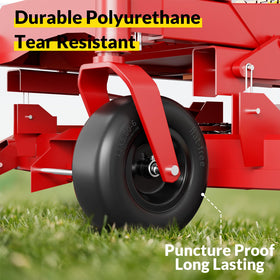 RONPOW tire-wheel assembly kit image highlighting quick install compatibility with zero-turn mowers