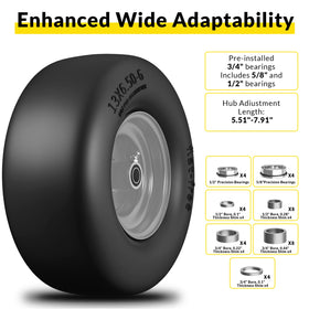 RONPOW tire in use on a zero-turn mower indicates reliable stability