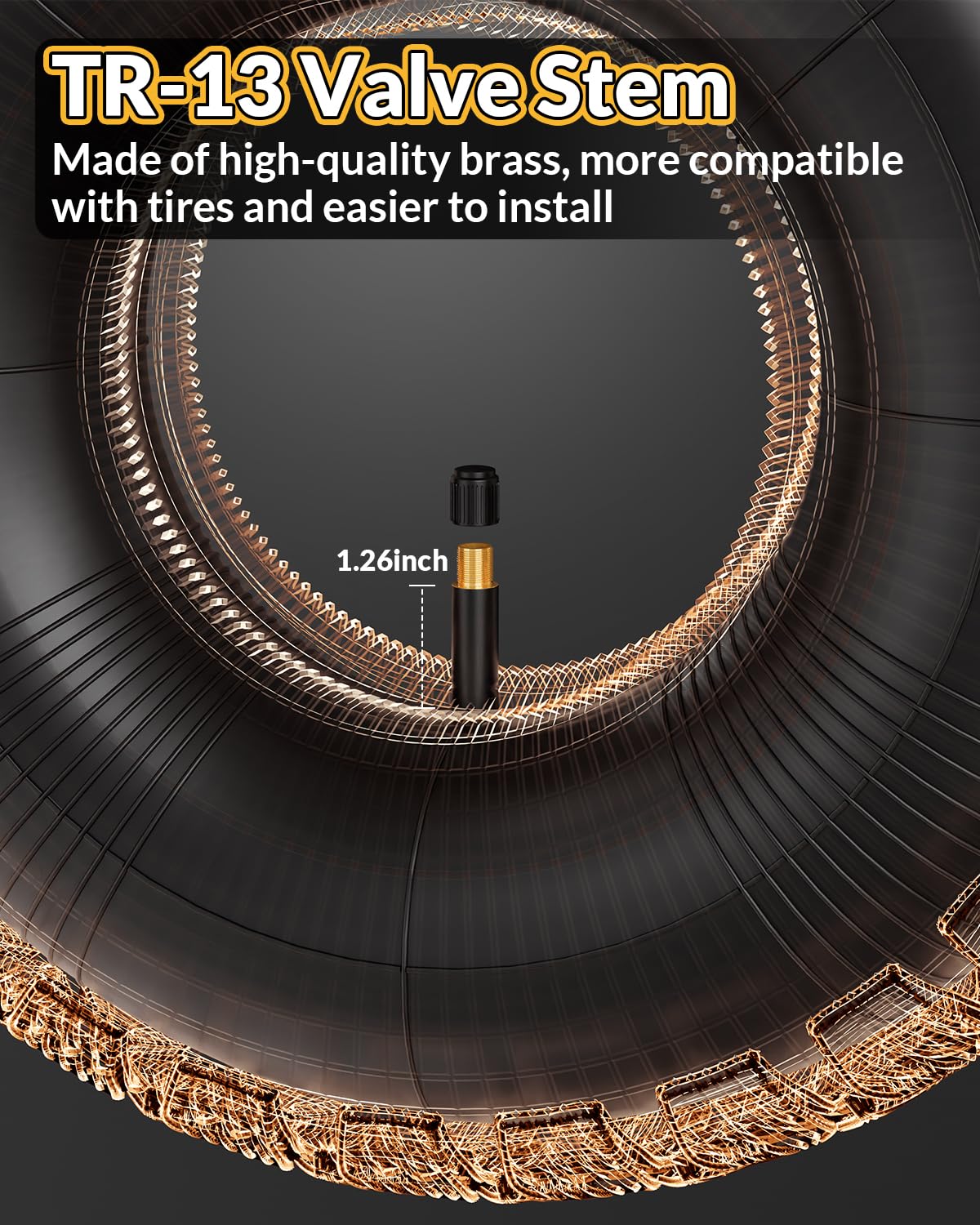 RONPOW TR-13 straight valve highlights easy inflation checks