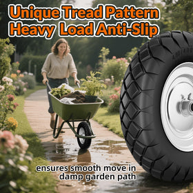 RONPOW tread pattern delivers smooth rolling on grass.