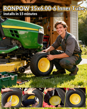 RONPOW universal-fit image showing compatibility with multiple 15x6.00-6 tires
