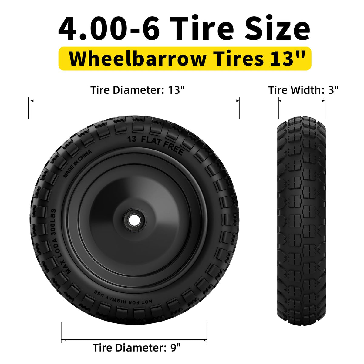 RONPOW welded rim and solid hub illustrate robust one piece construction