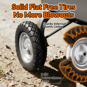 RONPOW wheel supports up to 400 lbs for heavy loads.