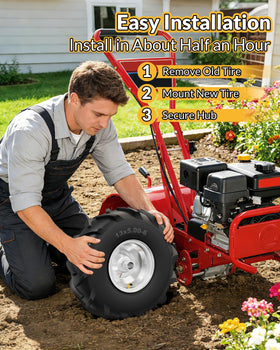 RONPOW wide compatibility fits most 13x5.00-6 tillers