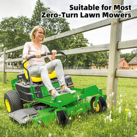 RONPOW zero-turn mower mounted tire improving traction and stability on uneven terrain
