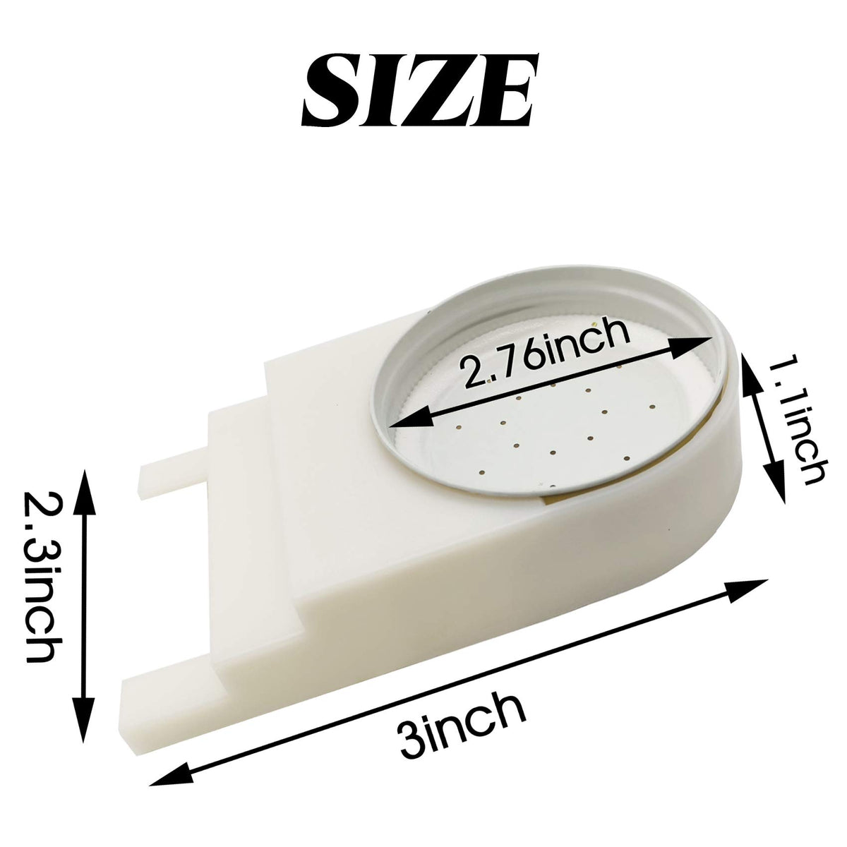 RONYOUNG bee feeder entrance side view highlights durable plastic body and simple installation