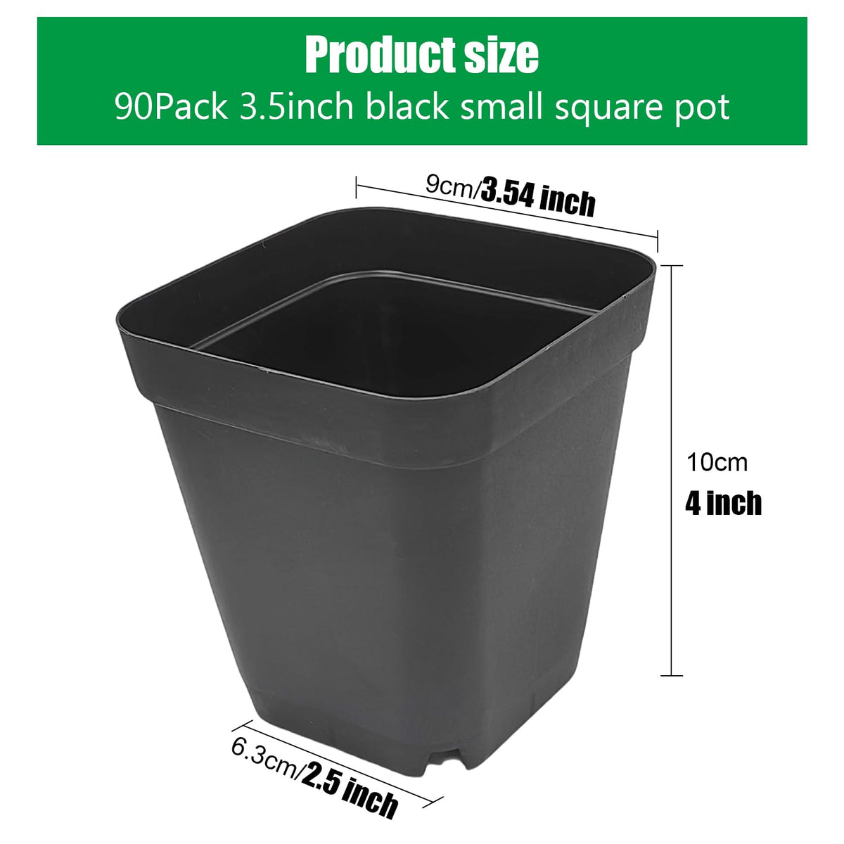 Closeup of RooTrimmer square pots drainage holes supporting healthy moisture balance.