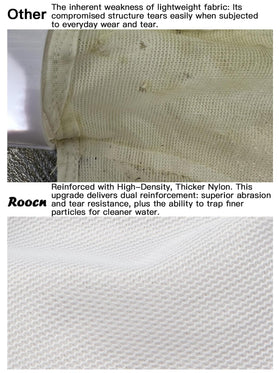 Roocn heavy-duty nylon mesh delivers long-lasting performance in outdoor pool cleaning.