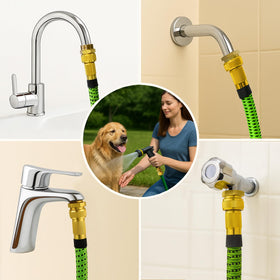 ROOGSIH 15-16in male adapter for easy faucet-to-hose connections.