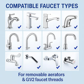 ROOGSIH includes washer and PTFE tape for a clean seal during installation.