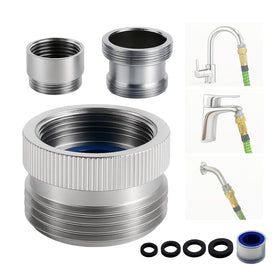 ROOGSIH faucet adapter aerator close-up in chrome brass finish showing durability