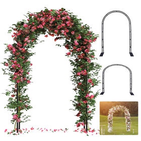 ROOLLYA thickened 0.7mm tube garden arch trellis stands strong for outdoor use.