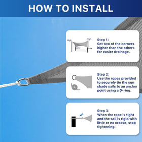 RoomHacks tear-resistant sail with D ring corners ensures lasting outdoor use.