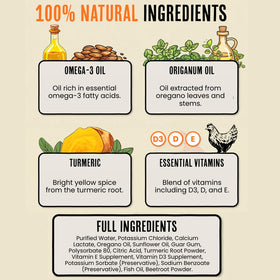 Label on Roosty's Immunity Digestion Booster highlights USA-made production and GMP certification.
