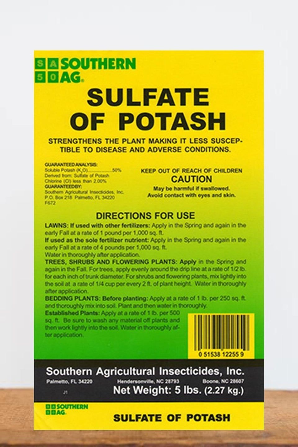 Root 98 Warehouse Southern Ag Potash granular bag promotes healthier roots and improved plant resilience.