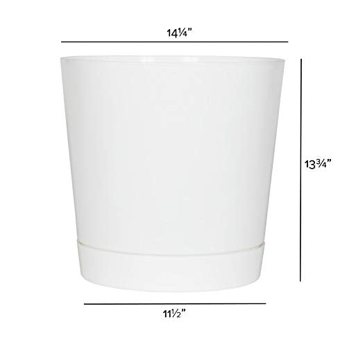 Majestic pot with built-in tray to protect surfaces