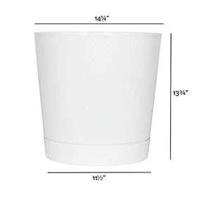 Majestic pot with built-in tray to protect surfaces