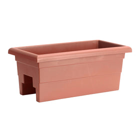 Root & Vessel Countryside Rail Planter Terra 24 front view shows space-saving rail mounting