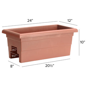 Root & Vessel Countryside Rail Planter Terra 24 on-rail setup requires no tools