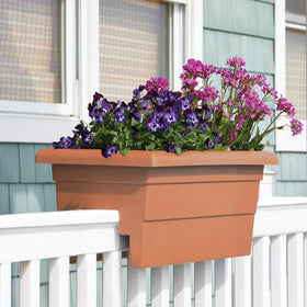 Root & Vessel Countryside Rail Planter Terra 24 side view highlights lightweight durability
