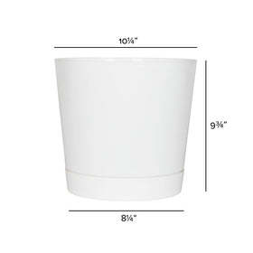Root and Vessel pot with built in tray protects surfaces