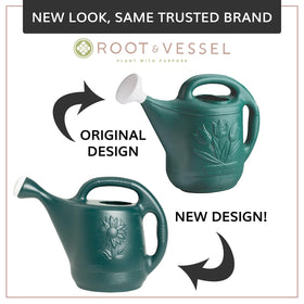 Root & Vessel 2-Gallon watering can, detachable nozzle for controlled flow and easy cleaning