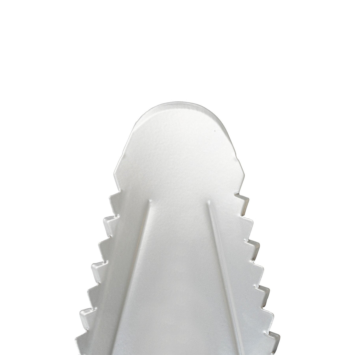 Root Assassin serrated shovel blade cutting through stubborn roots with ease