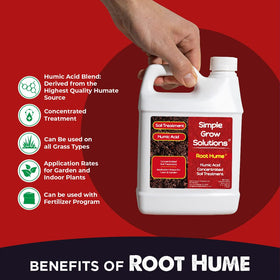 Root Hume lawn sprayer application for even grass treatment