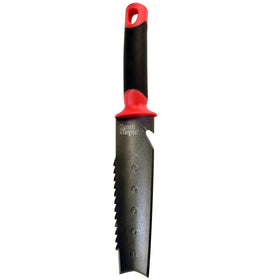 Root Slayer 16211 serrated blade for cutting through roots in dense soil.