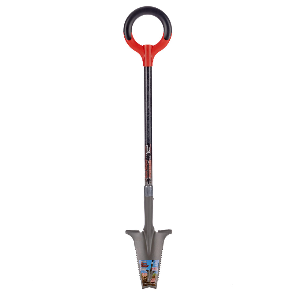 Root Slayer 23311 shovel with serrated blade for precise digging in tight spaces