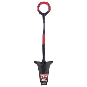 Root Slayer RS220 serrated blade digs through dense soil for easier digging