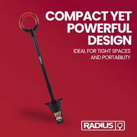 Root Slayer RS233 fiberglass shaft offers strength and balanced handling.