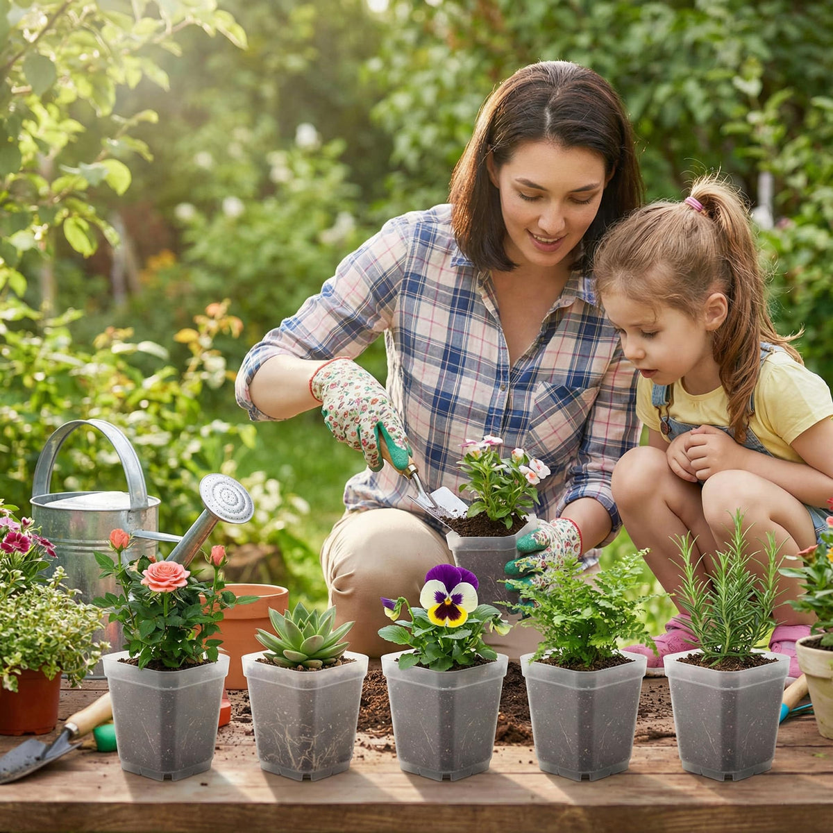 RooTrimmer 120-pack versatile pots for succulents, vegetables, herbs, and flowers.