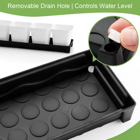 RooTrimmer 16x4.5-inch window sill saucer fits standard spaces.