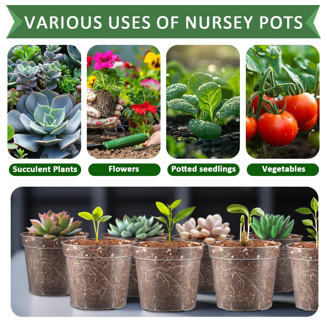 RooTrimmer 2.5 inch seed pots for reuse and easy handling