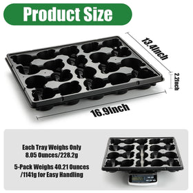 RooTrimmer drainage-holes tray ensures proper drainage at every corner.