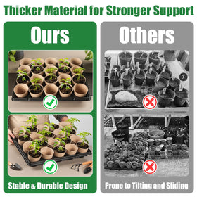 RooTrimmer tray with airflow gap enhances soil aeration for robust root development.
