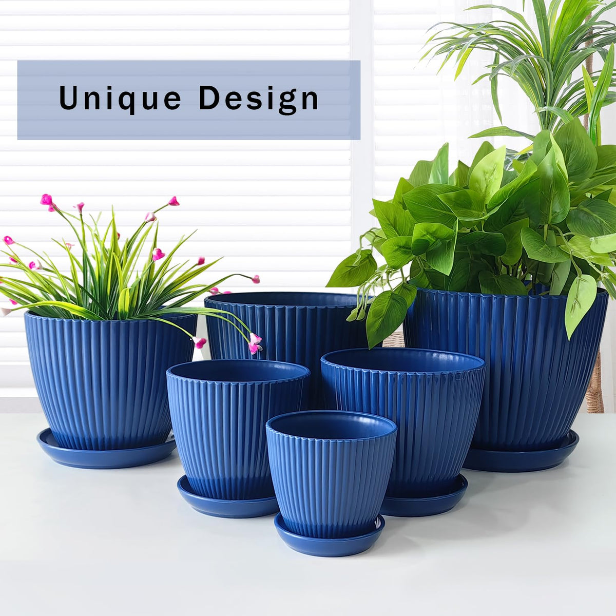 RooTrimmer 3.5-inch pot stackable design saves space for succulents.