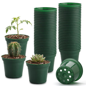 RooTrimmer 3-inch plastic nursery pot with drainage and raised base for healthy seedling growth.