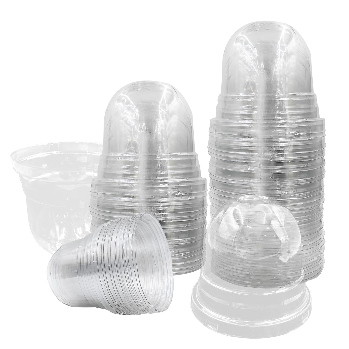 RooTrimmer clear 4-inch pot dome for seedling humidity control.