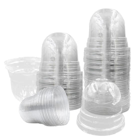 RooTrimmer clear 4-inch pot dome for seedling humidity control.