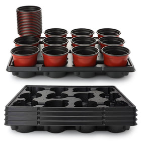 RooTrimmer 4-inch round nursery pot for easy seedling start and transplanting.