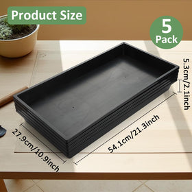 RooTrimmer five-pack nursery trays arranged for indoor to outdoor transport.