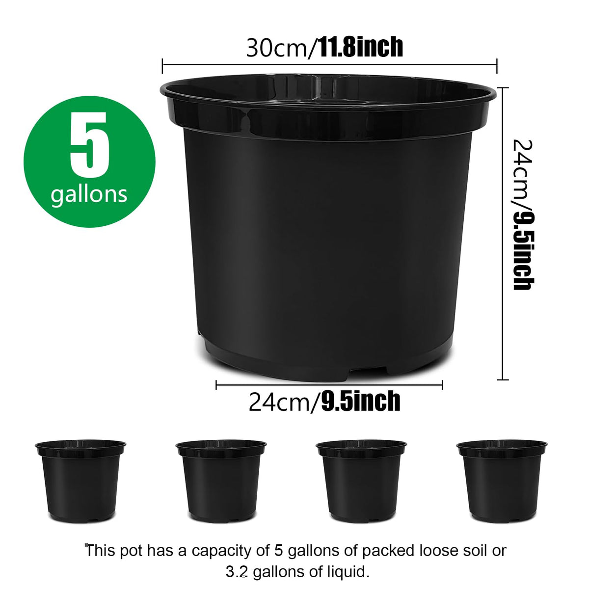 RooTrimmer 5-Gallon pot showing drainage holes for healthy watering