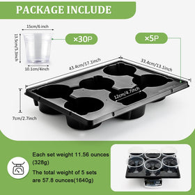 RooTrimmer 6-cell round tray showing organized, spill-free seedling transport.