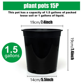 RooTrimmer 7.5-inch plastic nursery pot ideal for indoor and outdoor plants.
