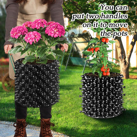 RooTrimmer air pruning planter top view reveals round opening for optimal air exposure.